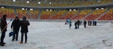 Arena Nationala a fost curatata de zapada cu ajutorul detinutilor de la Penitenciarul Jilava